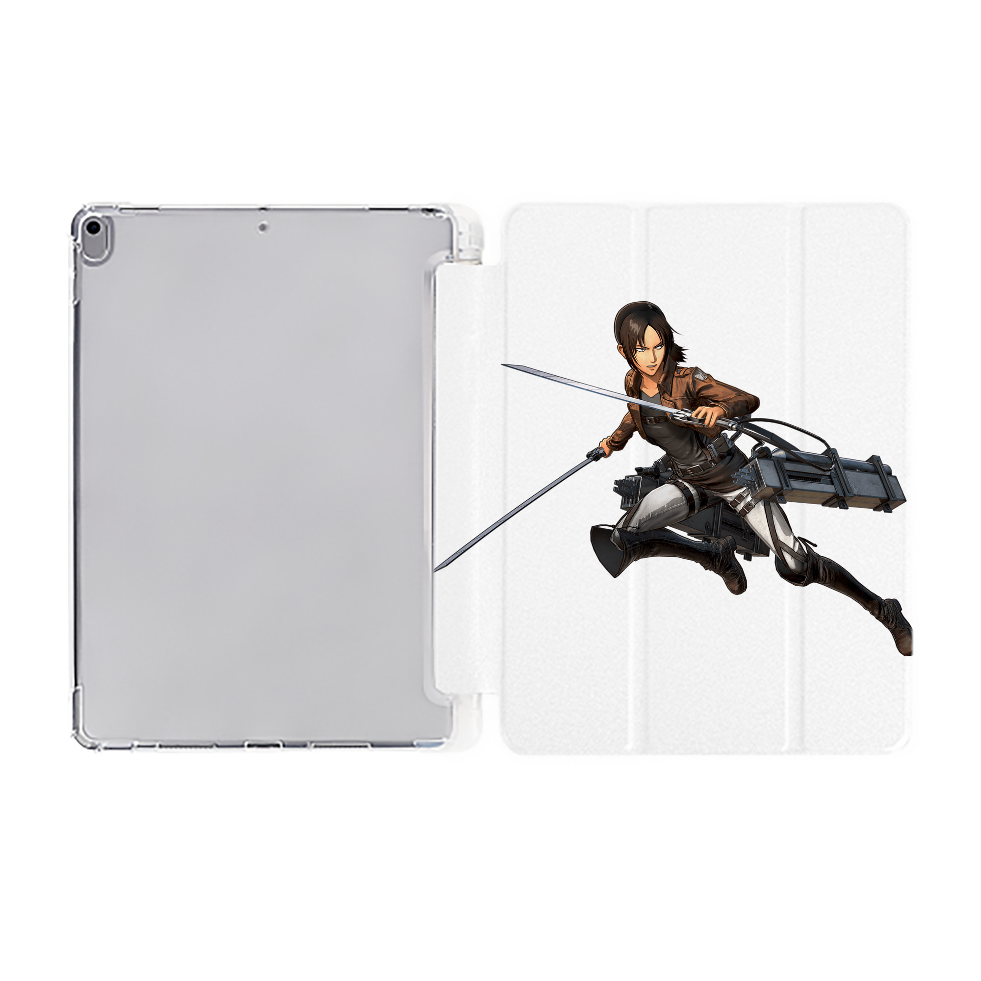 （画像用） 進撃の巨人 Attack on Titan IPad ケース ペン収納付き 三つ折りスタンド PUレザー×シリコン 対応機種9.5/10.5/10.9インチ